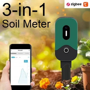 Sensor de humedad del suelo inteligente inalámbrico 3 en 1 con luz monitor de temperatura de jardín - Imagen 1 de 15
