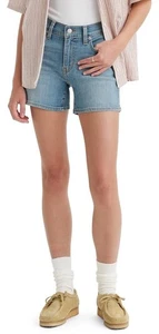 Nuevo Levi’s Mujer S Largo Medio Denim Corto Azul Claro Lavado - Imagen 1 de 3
