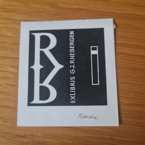 Ex-Libris  G.J.R HEBERGEN (signé au crayon) - Picture 1 of 2