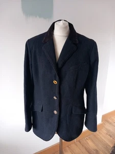 Joules Womens Parade Navy Blue Tweed Wool Blazer Hacking Jacket UK 18 - Picture 1 of 17