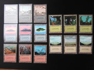 15 Card Basic Land Set German NM [FBB Revised Edition] Mtg Free Tracking! - Picture 1 of 4