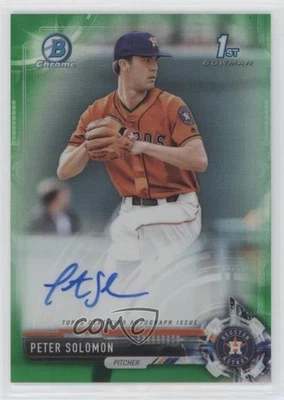 2017 Bowman Draft Chrome Pick Green Refractor /99 Peter Solomon #CDA-PSO Auto - Image 1 of 2