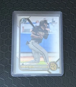 2022 Bowman Chrome 1st Prospects James Wood RC #BCP-108 Rookie Nationals/Padres - Picture 1 of 3