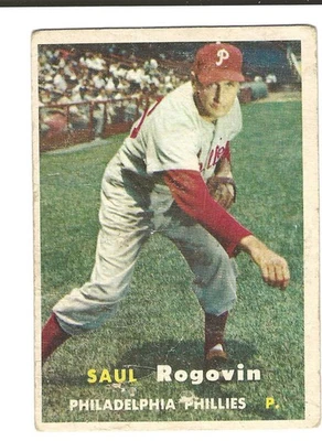 1957 Topps #129 Saul Rogovin - Image 1 of 2