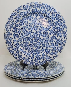 Juego de 4 platos de cena EIT20 azul inglés Ironstone fruta de manzana 9,75" - Imagen 1 de 3