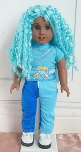 Muñeca American Girl Descendants Chloe Personalizada 18" Pelo Azul y Ojos Marrones - Imagen 1 de 5
