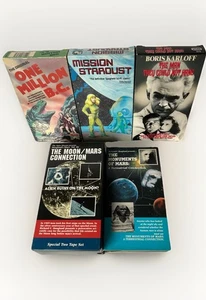 Vtg Space, Sci Fi & Horror VHS Lot Boris Karloff, 1 Million BC, Moon Mars… - Imagen 1 de 10