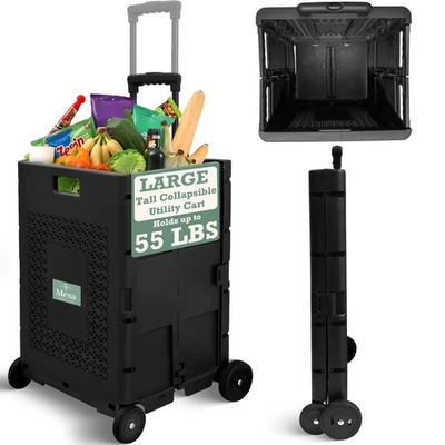 Carro utilitario plegable ultra delgado Pack-N-Roll 4 ruedas, hasta 55 libras, telescopio... Foto 1 de 4