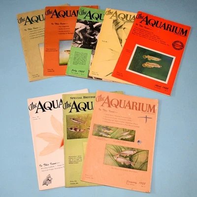 The AQUARIUM magazine 1958 collectable, missing Feb-May-Oct-Dec,  Good Condition Foto 1 de 2
