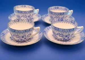 12 Piece Seltmann Weiden 'China Blau' Blue/White Cups/Saucers Plates, Germany - Picture 1 of 14