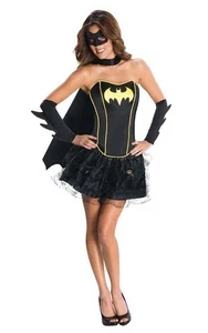 BATGIRL BATMAN CORSET & TUTU ADULT WOMENS FANCY DRESS DELUXE COSTUME - Picture 1 of 2