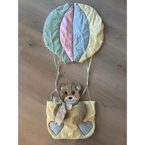 Grande años 90 Vintage Acolchado Globo de Aire Caliente Oso de Peluche Guardería Colgante de Pared Decoración - Imagen 1 de 5
