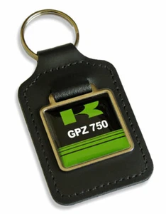 Keyfob for Kawasaki GPZ 750 Key GPZ750 Keyring Green & Black Leather Fob Parts - Picture 1 of 1