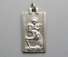 Saint Christopher And Jesus Antique Religious Medal French Large Pendant