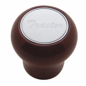 "Tractor" Wood Air Valve Knob with Stainless Steel Plaque - Foto 1 di 2