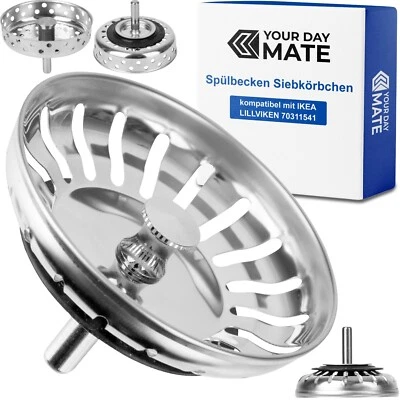 Spülbecken Siebkörbchen kompatibel mit IKEA LILLVIKEN 70311541 Ø 80 mm Siebkorb - Bild 1 von 4