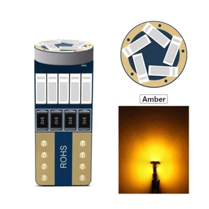 10X 3000K Amber T10 194 921 15 SMD LED Interior License Plate Light Bulbs 4014 - Bild 1 von 9