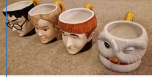 Harry Potter Enesco novelty mug collection: Harry, Ron, Hermione and Hedwig. - Picture 1 of 1