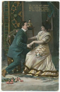 Oh the Joy and rapture, 1913 pc to Daisy Barber, c/o Mrs Handcock, Sudbury - Picture 1 of 2
