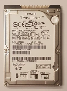 Disco duro 40 GB IDE Hitachi Travelstar HTE726040M9AT00 7200 rpm 8 MB HDD 2,5 - Imagen 1 de 1