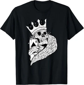 NUEVA LIMITADA Camiseta de Juego Poker King Skeleton Skull Ace Of Spades - Imagen 1 de 3