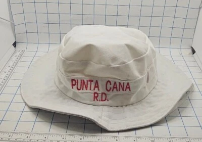 Sombrero Safari Punta Cana Mujer Arena Caqui Rojo Letra Blanco República Dominicana Damas Foto 1 de 4