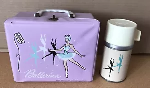 1962 Vinyl Ballerina Brotdose mit Thermoskanne Aladdin Industries - Bild 1 von 12