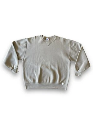 Vintage 90s Russell Athletic Crewneck Sweater Men's Large Earth Tone Tan Mocha - Image 1 of 4