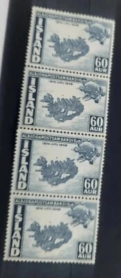 Iceland:1949 The 75th Anniversary of the Universal Postal MNH Collectible Stamp. - Image 1 of 4