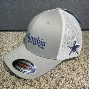 Dallas Cowboys Columbia FlexFit Hat PFG Mesh Men’s Size S/M Gray White - Picture 1 of 8