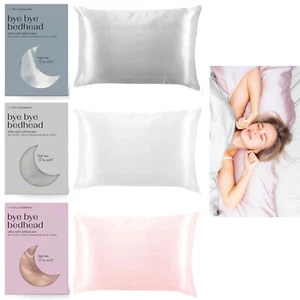 2 Pc Zippered Queen Standard Luxury Satin Pillowcase Hair Skin Silky Pillow Case - Picture 1 of 1