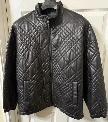 Katherine Kelly Genuine Lamb Leather Jacket In Black Color (Size XL). - Image 1 of 4