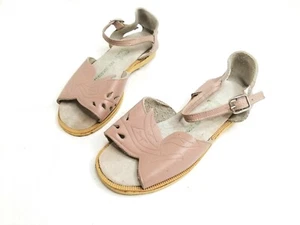 Vintage Children Sandals Girl Summer Shoes Beige Child Kids USSR - Picture 1 of 9
