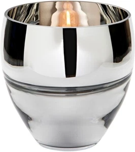FINK Teelichthalter Rila - silber - H. 18cm x D. 18cm - B Ware - - Bild 1 von 3