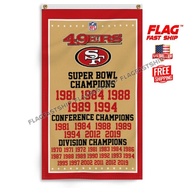 San Francisco 49ers Familia Flag 3x5 Banner 3 X 5 Football New