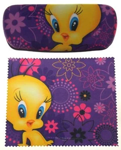 Tweety Bird Eyeglass Hard Case Lens Cloth License Warner Bros Eye Glasses Padded