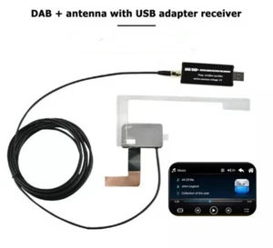 Dab Radio Receiver In Autoantenne Digital DAB Adapter Aux Tuner Box Audio USB - Picture 1 of 12
