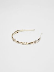 Max Mara gold-tone headband with crystals and pearls  $185.00