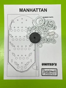 Kit de anillo de goma United Manhattan 1955 pinball/máquina de bingo - Imagen 1 de 2