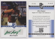 2013 Leaf Perfect Game Showcase Auto Blue /25 Jose Lopez #A-JL3 Auto