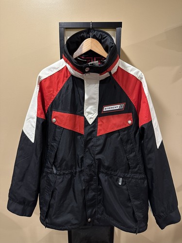 Givenchy Giacca Sportiva Vela Vintage Cerniera Nera Rossa