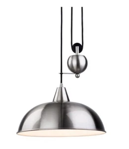 Firstlight 2309BS Century Rise and Fall Ceiling Light in Brushed Steel. 23B - Picture 1 of 1