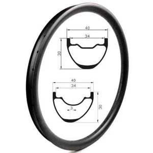 Mountain Bike Carbon Rims 40x30mm 29er 650B MTB XC AM DH Tubeless Wheel 28H 32H - Picture 1 of 10