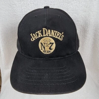Gorra de Colección Jack Daniels Antigua Marca Nº 7 Correa Negra Dorada Logotipo Deletreado  Foto 1 de 4