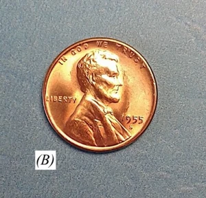 1955-S LINCOLN WHEAT RED PENNY BU UNCIRCULATED (B) - Picture 1 of 3