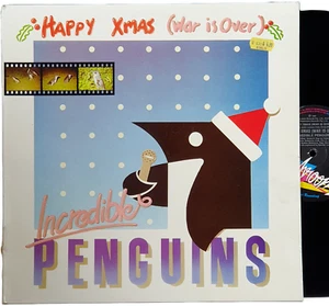 Vtg HAPPY XMAS War is Over John Lennon Yoko Penguin 1985 Festival Aus 45 RPM 12" - Foto 1 di 7