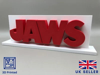 Jaws Movie Display Ornamental Retro Collectible Logo Sign Stand