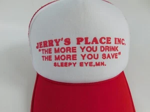Vintage Foam Trucker Hat The more you Drink...Jerrys Place Snapback Baseball Cap - Picture 1 of 22