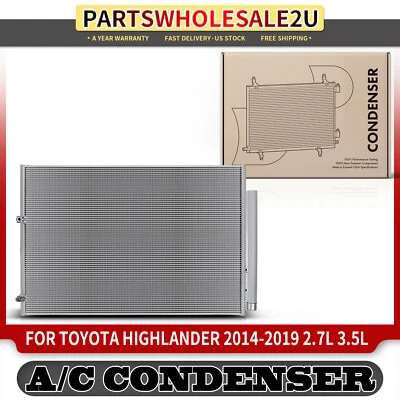 Condensador AC com receptor secador para Toyota Highlander 2014 2015 2016 2017-2019 - Imagem 1 de 4