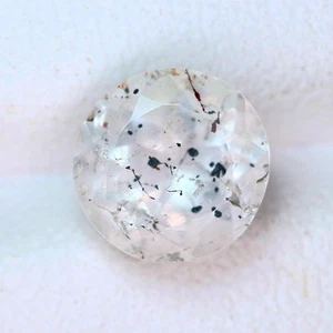 1.74 Ct Round 7.9 MM 100% Natural Pink With red black dot STRAWBERRY QUARTZ - Picture 1 of 5